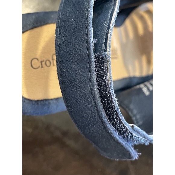 Croft & Barrow Sandals Womens 7M‎ Blue Shay Straps Suede Ortholite Heels - Picture 8 of 9